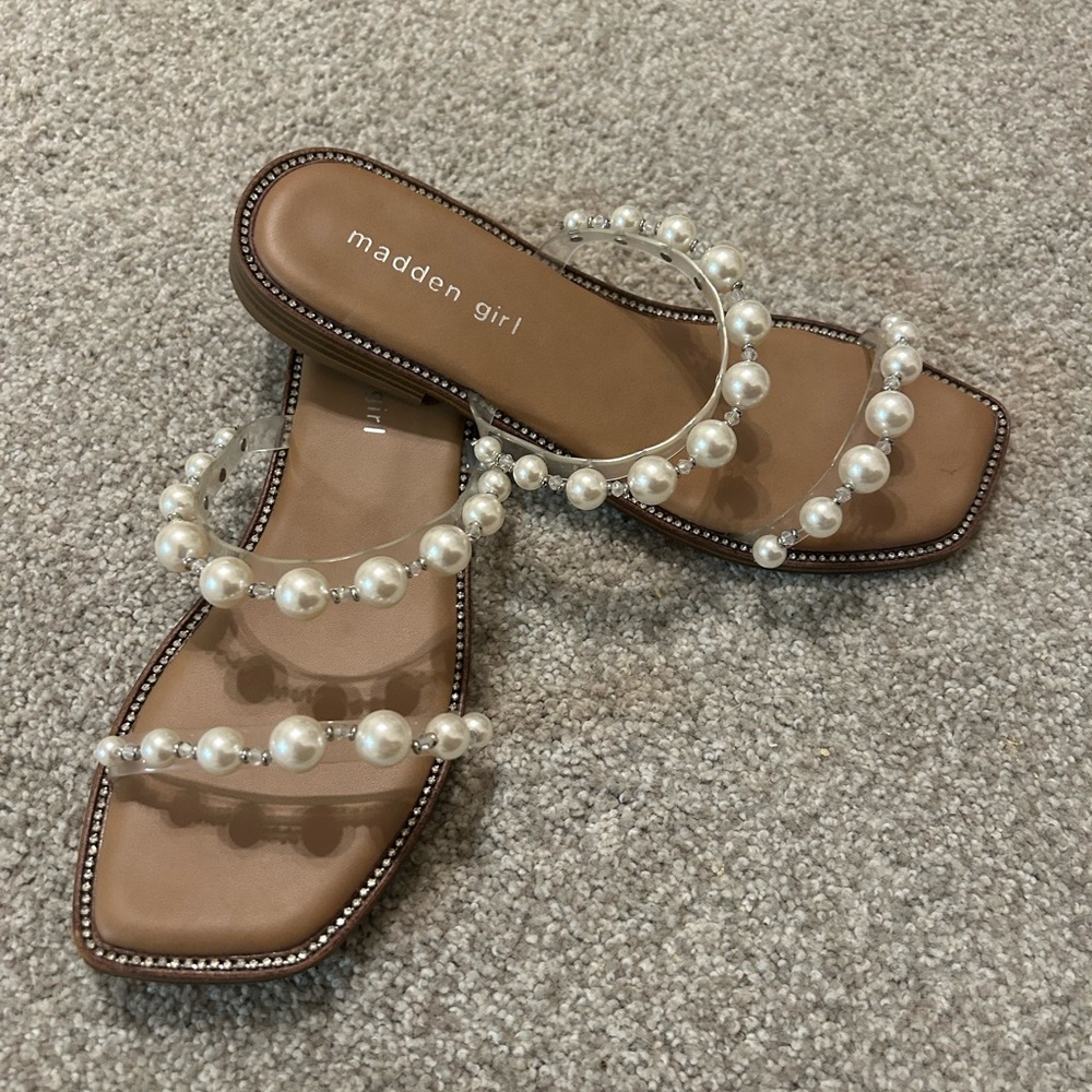 Madden Girl Pearl Strap Sandals